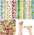 74PCS Fruit Slap Bracelets&Stickers Summer Fruit Theme 24PCS Slap Bracelets 50PCS Stickers Party Favors Basket Bag Filler School Prizes Gifts Party Favors Bulk