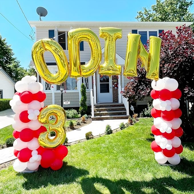 Custom Letters Balloon Gold, Large Helium Alphabet Name Balloon D Decor, 40 Inch Self Inflating Mylar Letter Foil Word Customize Balloons for Girls Women Birthday Anniversary Party Decoration Supplies