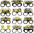 12PCS New Year Glasses, Funny New Years Eve Party Paper Glasses Photo Booth Props 2026 Eyeglasses Frames for NYE Party Supplies Decorations 2026