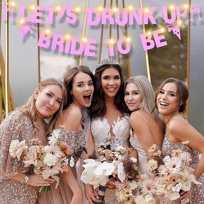 175Pcs DIY Custom Letter Banner Glitter Customizable Banner Kit 0-9 Numbers DIY Girls Happy Birthday Letters Personalized Banners for Wedding Birthday Party Decorations Supplies(Dazzling Light Pink)