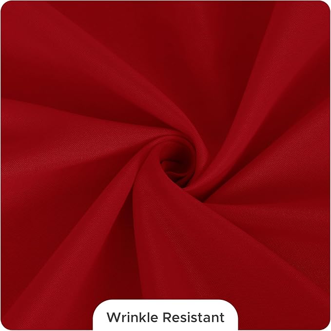 Fitable 8 Pack Table Cloth Rectangle Table: Stain and Wrinkle Resistant Tablecloth Rectangular, Washable Polyester Tablecloths for Wedding Party Dining Banquet Event Catering(Red, 70x120 Inch)