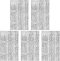 5 Pack Silver Foil Curtain Backdrop Metallic Tinsel Foil Fringe Curtains Photo Booth Props for Birthday Wedding Engagement Bachelorette Christmas Holiday Celebration Party Decorations Supplies