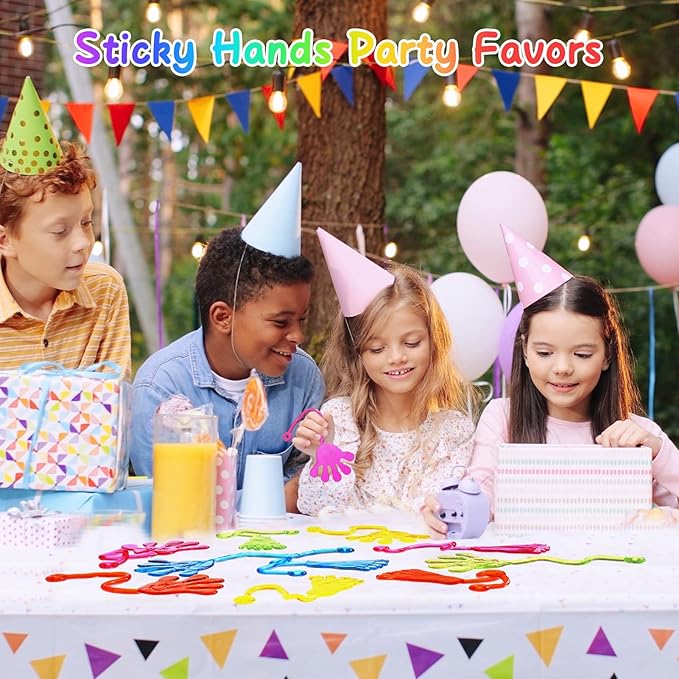 Sticky Hands Bulk 120 PCS Party Favors for Kids 4-8,8-12 Year Stretchy Sticky Hand Feet Goodie Bags Stuffers for Kids Treasure Box Toys for Classroom Small Mini Prizes Trinkets Pinata Stuff