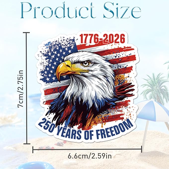 24 Pcs 250th Anniversary USA Magnets, America Merchandise Eagle July 4th Independence Day Fridge Magnet Set, Magnetic Decorations for Refrigerator Locker Office Whiteboard
