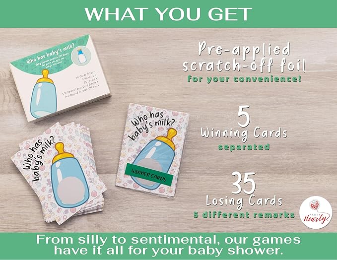 Party Hearty Baby Shower Games for Boy, 40 Emoji Scratch Off Lottery Tickets, Baby Games Ideas, Scratch Off Game, Blue