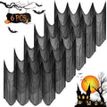 AURUZA Creepy and Spooky Halloween Decorations for Outdoor Party (6pcs Black, 30 x 72 inch)