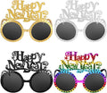 Happy New Year Metallic Glasses Shiny 2026 Party Eyeglasses for Adults & Kids Fun NYE Accessories & Photo Booth Props