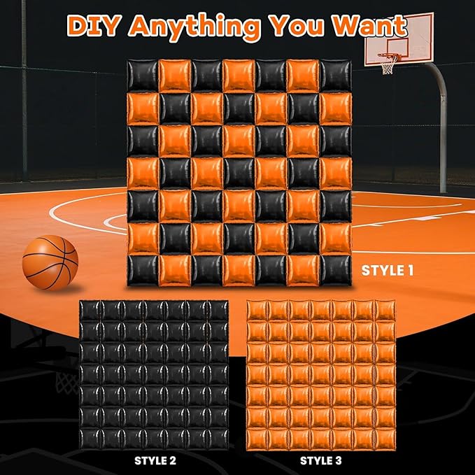 50 PCS Black and Orange Square Foil Balloons Wall Backdrop 19 inch Reusable Mylar Balloons Tunnel Garland Arch Kit for Halloween Party Basketball Retirement Birthday Graduation Decoration