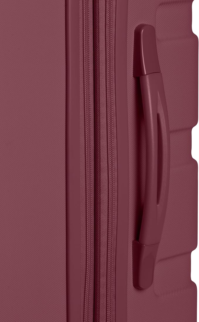 SwissGear 7366 Signature Hardside Expandable Luggage with Spinner Wheels, TSA Lock, Merlot, Checked-Large 27-Inch