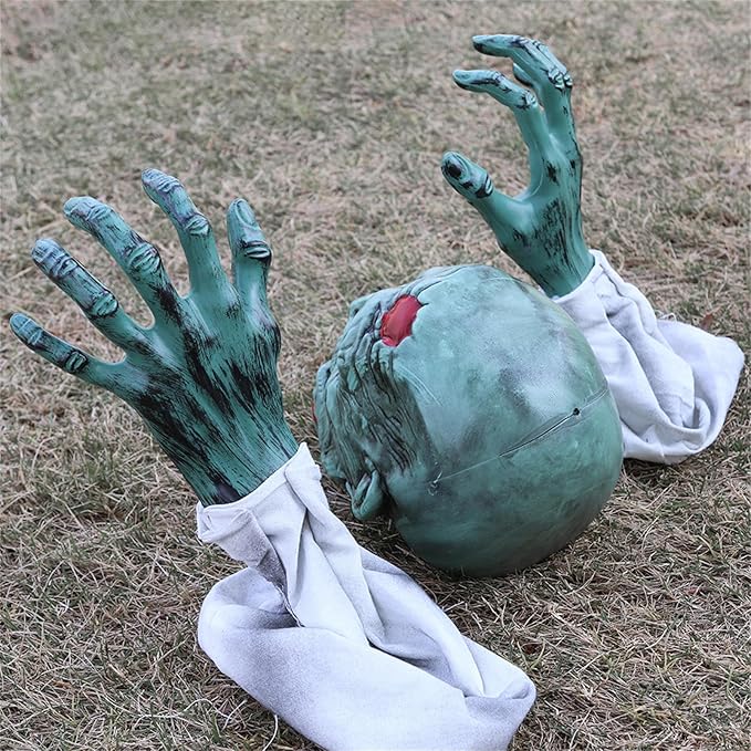 Realistic Zombie Garden Stakes Halloween Decorations Outdoor Yard Stakes Outside House Lawn Patio Party Graveyard Scenes Halloween Decor