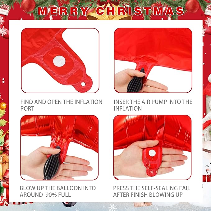 Christmas Party Decorations, Merry Christmas Banner Backdrop, Tablecloth,Candy Cane Foil Balloons,Family Party Decoration Supplies