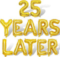 Gold 25 Years Later Letter Balloons 16in Balloon Foil Letter Decorations Party Decor Gold Letter Balloons 25 Years Later Party Supplies