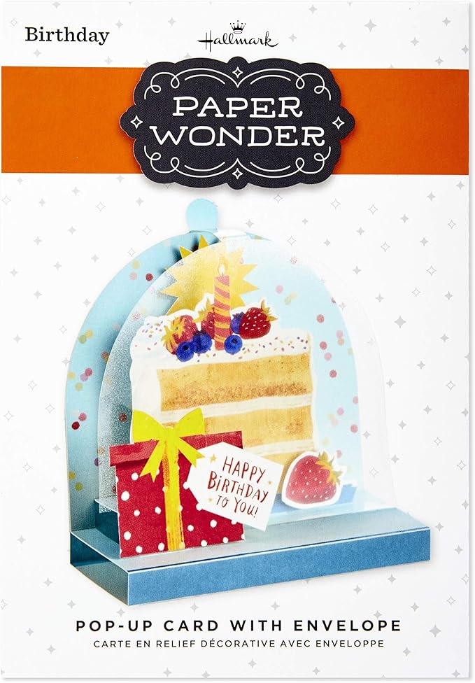 Hallmark Paper Wonder Displayable Pop Up Birthday Card (Birthday Cake)