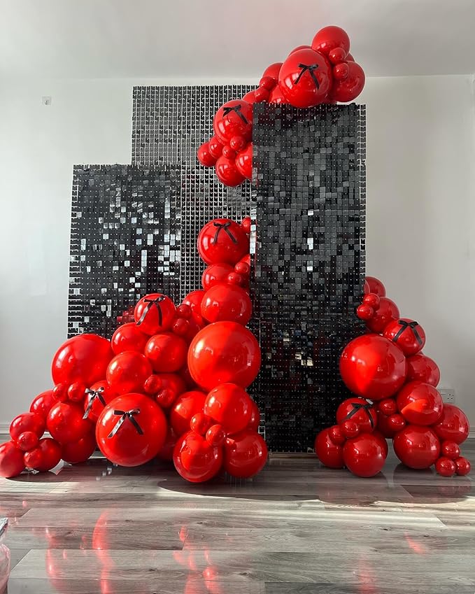 18 Inch Red Balloons - 35Pcs Large Thick Red Balloons Big Round Latex Balloons for Birthday Baby Shower Wedding Graduation Christmas Galentine's Day Valentine's Day Themed Party Decorations