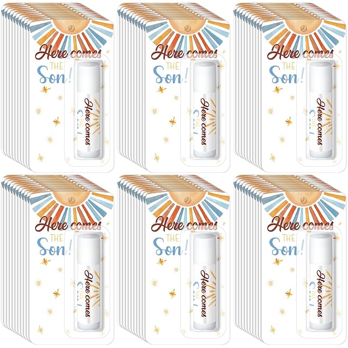 30 Pack Here Comes the Son Baby Shower Favors Games Prizes Party Gifts Bulk Sunshine Lip Balms for Winners Adults Guests Gender Reveal Favors Decorations Baby Shower Souvenirs Gift Bags Stuffers
