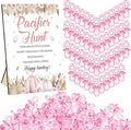 Thyle 51 Pcs Pacifier Hunt Baby Shower Games Include Hunt Sign and 50 Acrylic Pacifiers for Baby Shower Game Decoration Gift Sets Gender Reveal Party Decor(Boho Pumpkin)