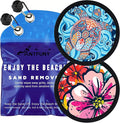 2 Packs Sand Remover Cleaner Eraser for Family Women Dog Beach Trip Essential Summer Vacation Must Have Travel Accessories Lake Day Necessities Cruise Ship Stuff Thing Gear Gift Supplies Item Towel