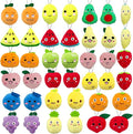 XIPEGPA 40 PCS Cute Mini Fruit Plush Toys Colorful Stuffed Fruits Soft Orange Peach Stuffed Doll for Party Favors Keychain Ornament for Goody Bag Easter Egg Stuffers Carnival Birthday Party 20 Styles