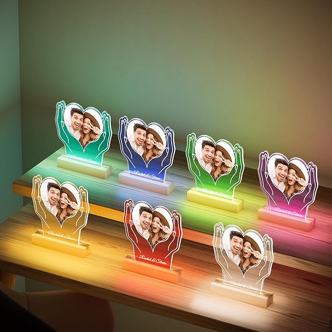 Custom Picture Frames with Photo, Customized Photo Frame, Personalized Picture Frame, Customized Birthday Gifts for Women Men Mom Dad Baby Kids Grandma Grandpa Family