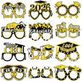 12PCS Graduation Glasses, Graduation Party Paper Eyeglasses Photo Booth Props for Class of 2026 Grad Party Supplies Decorationss