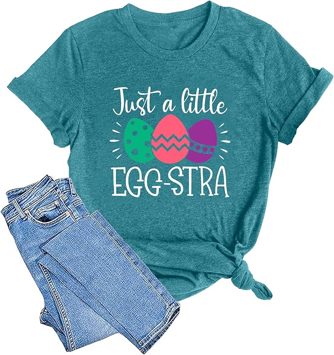 LAZYCHILD Women Easter Teacher Shirts: Funny Treat All with Kindness T-Shirt Bunny Rabbit Tee Tops