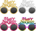 Happy New Year Metallic Glasses Shiny 2026 Party Eyeglasses for Adults & Kids Fun NYE Accessories & Photo Booth Props