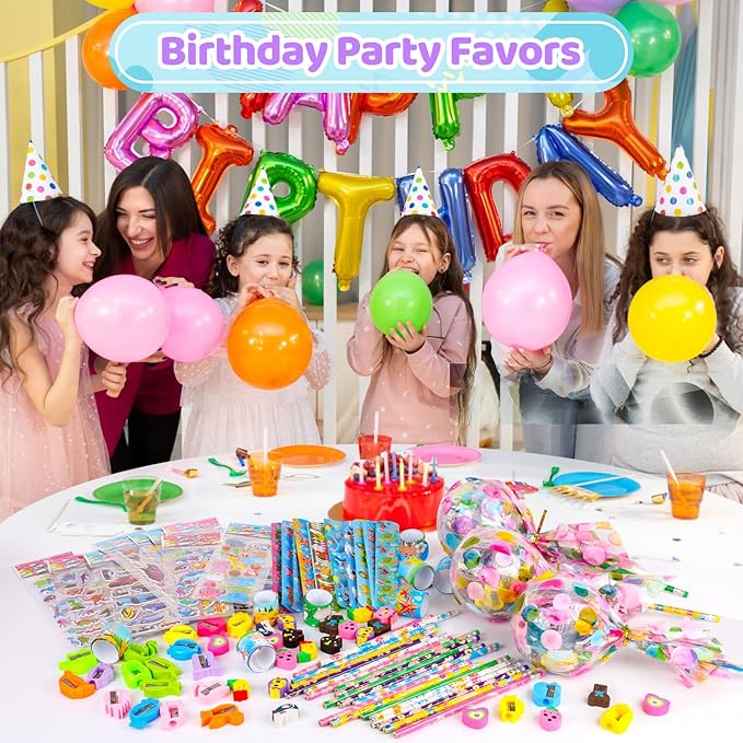 Giant Lollipop Birthday Goodie Bags, 24 Pack Lollipop Return Gifts for Birthday Party - Easter Stuffers Gifts for Kids Classroom Easter Students Gift