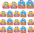 Lati Small Catoon 24PCS Birthday Party Favors Goodie Bags - Style Durable Plastics Gift with Handles for Candy Treats,Events