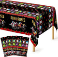 QZYL 4 PCS Derby Table Cloth, Disposable Plastic Derby Party Decorations, 54 x 108 Inch Horse Tablecloth, Kentucky Run for The Roses Tablecover for Horse Themed Party Decorations Supplies