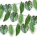Tropical Palm Leaf Garland Party Decorations, Length 2.6M, 8.5 FT, Green
