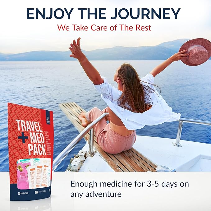 Travel Medicine Kit - 78-Piece TSA-Friendly Med Pack for Flights, Cruises & International Travel | Individually Wrapped Medication Essentials for Any Occasion