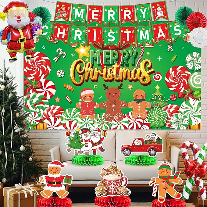 Gingerbread Christmas Decorations: Merry Christmas Decorations Christmas Party Decorations Gingerbread Party Decorations