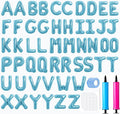 LIOZEOKUN Letter Balloons 16 Inch Alphabet A-Z Mylar Foil Balloons 2 Set for Wedding Birthday Party Decoration Banner Custom Phrase 52 Pcs