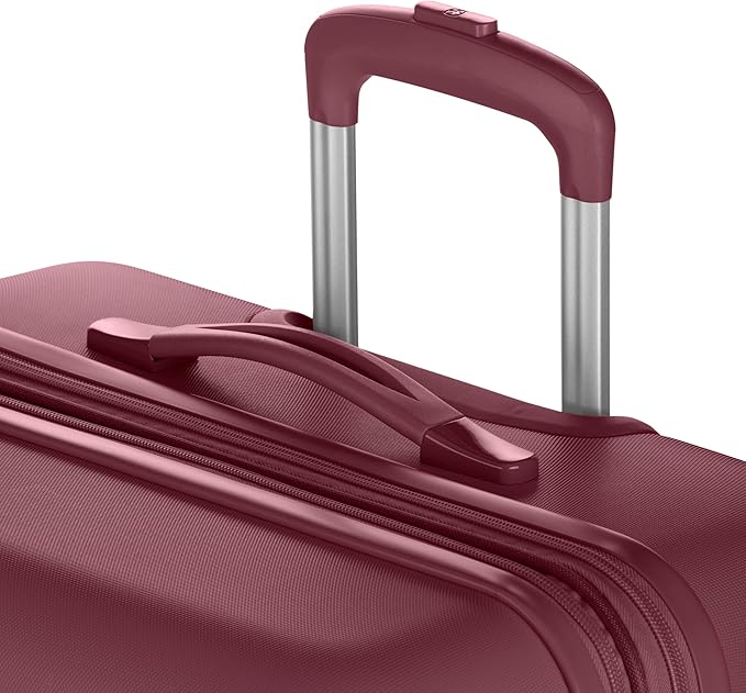 SwissGear 7366 Signature Hardside Expandable Luggage with Spinner Wheels, TSA Lock, Merlot, Checked-Large 27-Inch