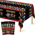 QZYL 2 PCS Derby Table Cloth, Disposable Plastic Derby Decorations, 54 x 108 Inch Horse Tablecloth, Run for The Roses Kentucky Racing Rectangle Tablecover Horse Decorations for Party Supplies