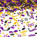 Purple Gold and Black Graduation Confetti 2026, 1000 Pcs Congrats Grad Confetti Class of 2026 Party Table Centerpiece for 2026 Graduation Party Decorations