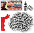 1/4 Inch Track Spikes, Stainless Steel Track and Cross Country Spikes with Spike Wrench, Replacement Spikes for Sprint Sports Short Running Climbing Track Shoes