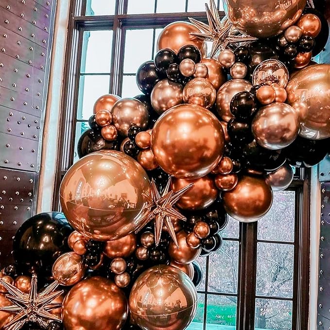 PartyWoo Balloons 50 pcs 12 inch Balloons for Graduation Wedding Baby Shower Gender Reveal Anniversary Graduation Birthday Party Decorations Brown-G132