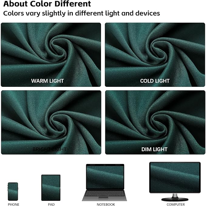 20x10ft Wrinkle Free Hunter Green Backdrop Curtain for Parties Soft Fabric Drapes Wedding Dark Green Curtain Backdrop for Birthday Party Decorations Background for Photography 5x10ft,4 Panels