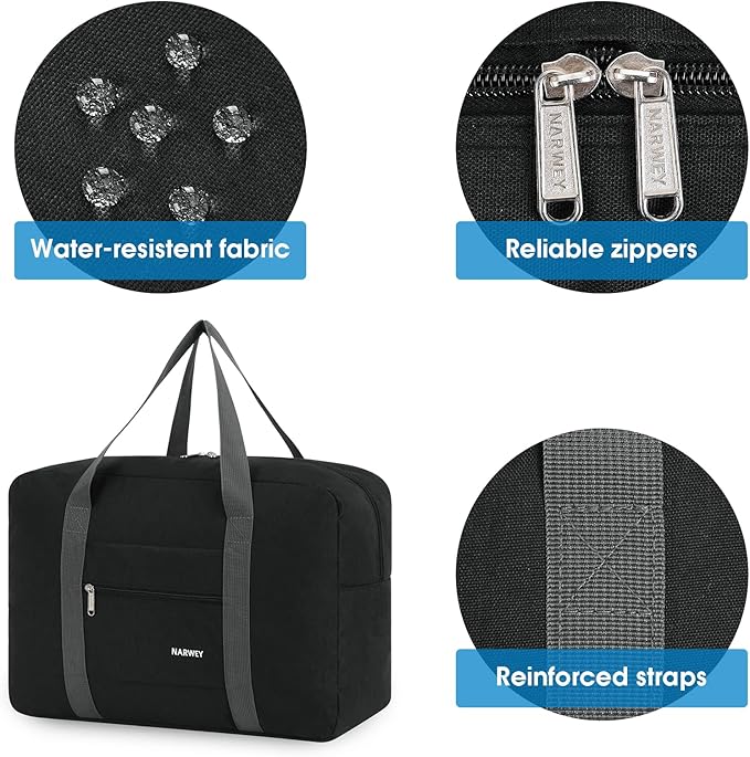 For Spirit Airlines Personal Item Bag Foldable Travel Duffel Bag Tote Carry on Luggage Duffle Overnight for Women and Men