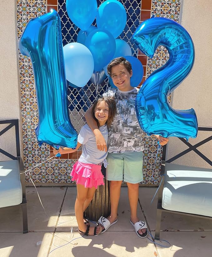 Numbers Balloon 3, 40 Inch Large Dark Blue Balloon for Three Year Old Birthday Decor, 3 13 30 31 Birthday Party Decorations for Wedding Supplies