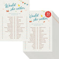 55PCS Baby Shower Game Cards, Would She Rather Bridal Wedding Shower Card Games Fun Baby Shower Party Games