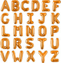 Letter Balloons 16 Inch Mylar Foil Alphabet Letter A-Z Balloons Set for Wedding Birthday Party Decoration Banner Custom Phrase 26 Pieces(orange)