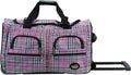 Rockland Rolling Duffel Bag, Black, 22"