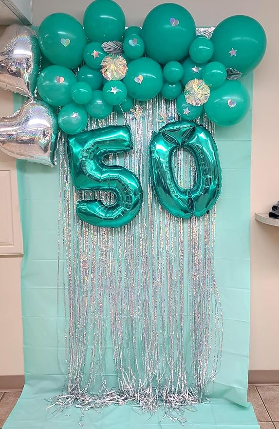 2 Numbers Balloon 40 Inch Blue-green Two Balloon Number Birthday Decor, 2nd 12 21st Party Celebration Decorations Graduations Wedding Baby Shower