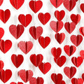 Valentines Day Party-Decorations Red Heart Garland - 39Ft 3D Special Night Galentines Hanging Paper Streamers Banner,Baby Girl Birthday Bachelorette Engagement Mohters Brunch Decor Ouruola