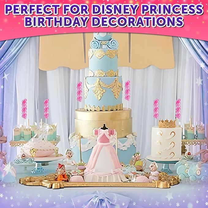 Disney Princess Lollipops Swirl 20pk- Disney Princess Candy For DisneyPrincess Party Favors - Cupcake Toppers & Snacks - Birthday Party Decorations