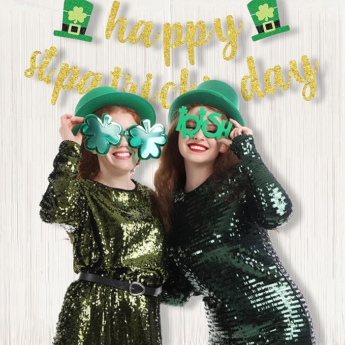 BRAVESHINE Party Streamers Backdrop - 2 Pack 3.2x8.2ft Pastel White Fringe Curtains for Easter/St Patricks Day/Winter’s Snowflake/Birthday/Bachelorette/Engagement/Bridal Shower/Candy/Bow Decorations