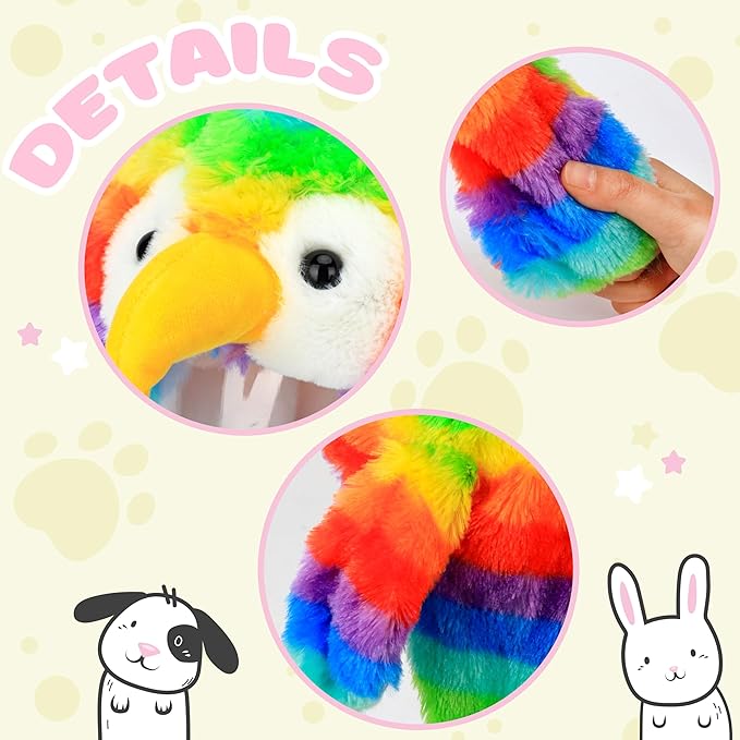 Animal Hat with Ears Moving Jumping Pop Up Beating Hat Plush Holiday Cosplay Dress Up Funny Gift for Kids