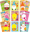 27 Sheets Easter Stickers Easter Gifts for Kids Toddlers Make Own Face Gnome Bunny Sheep Rabbit Colored Egg Chicks School Game Activities Party Favor Supplies